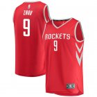 Camiseta Zhou Qi 9 Houston Rockets Icon Edition Rojo Hombre